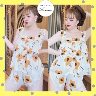 Đồ ngủ sexy cánh tiên, bộ ngủ 2 dây lụa latin đồ ngủ nữ mặc nhà mềm mát Freesize dưới 60kg - Linqustore
