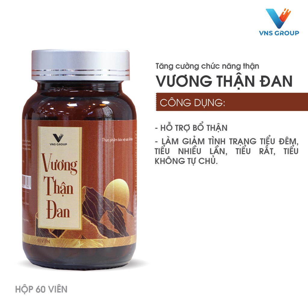 Viên uống bổ thận, giảm tiểu đêm Vương Thận Đan VNS Group cải thiện giấc ngủ hộp 60 viên