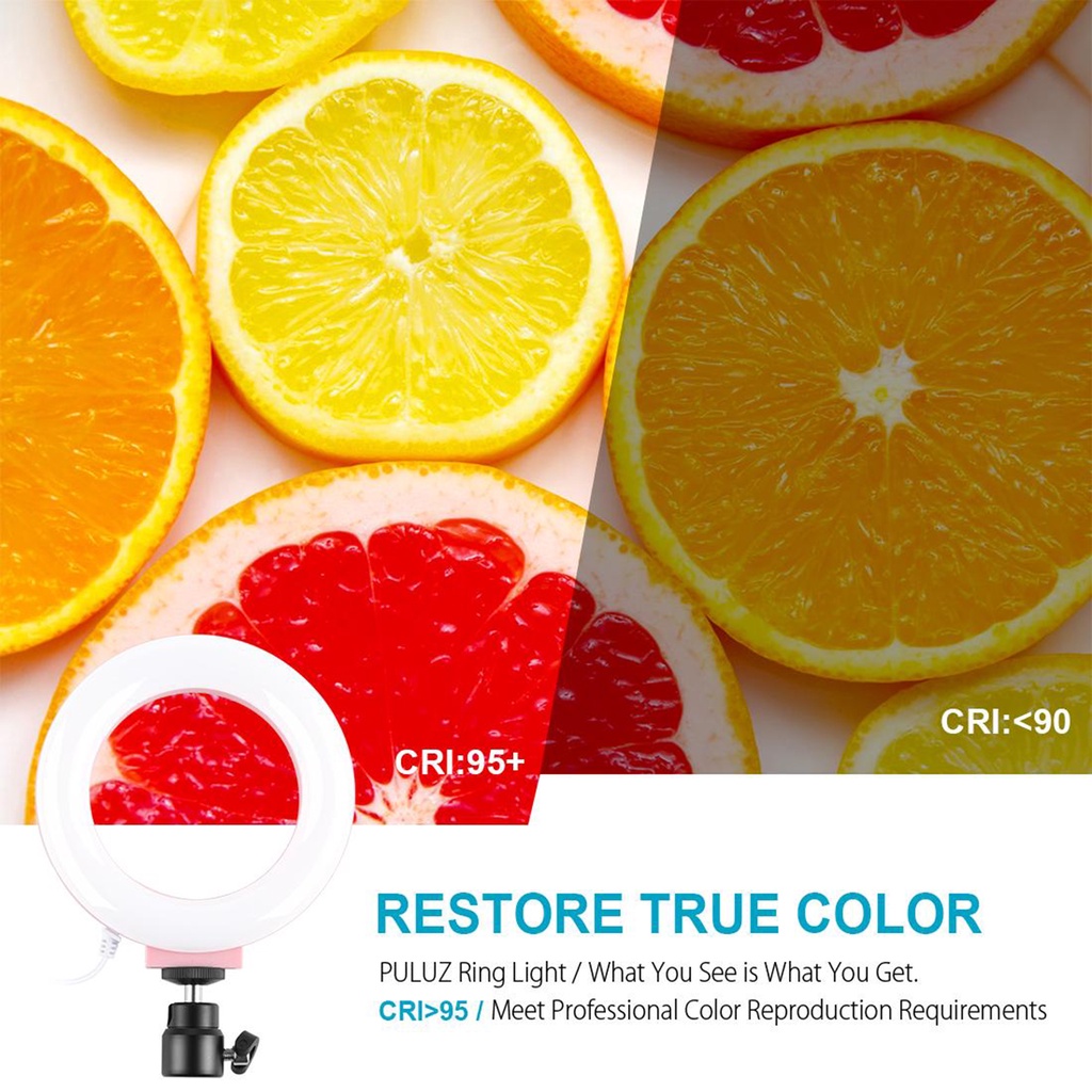 Vòng Đèn Led Chụp Ảnh Selfie Ba Màu Có Cổng Sạc USB