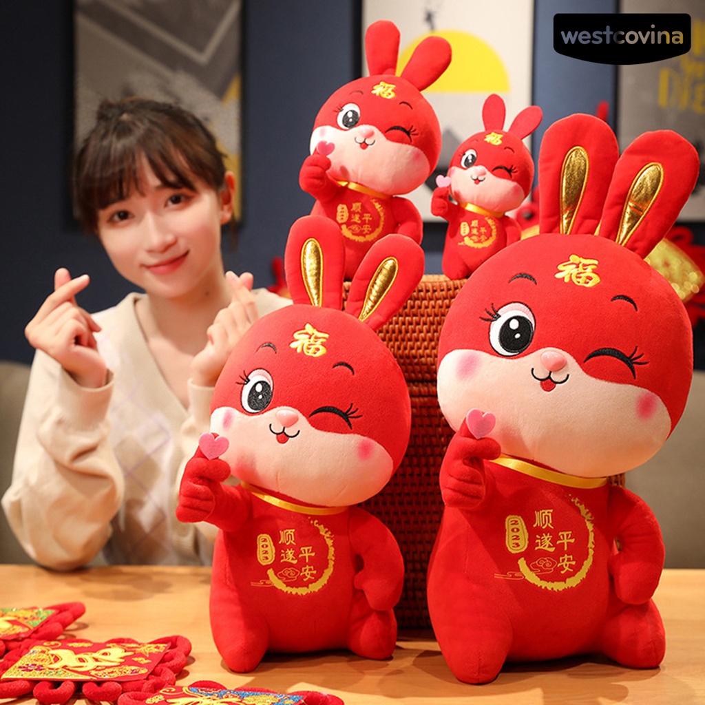 [Hot]☃Thỏ Nhồi Bông Ba Chiều Trang Trí Lễ Hội