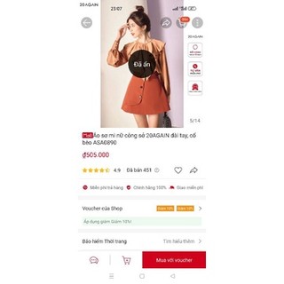 Thanh lý áo sơ mi nữ 20AGAIN cổ bèo size S (NEW)