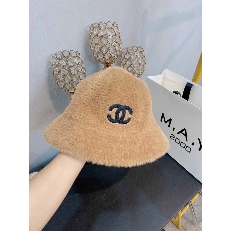 MŨ LÔNG CỪU, NÓN BUCKET LÔNG CỪU SIÊU MỀM MỊN Logo Ch, Ge CHUẨN HÀNG QC