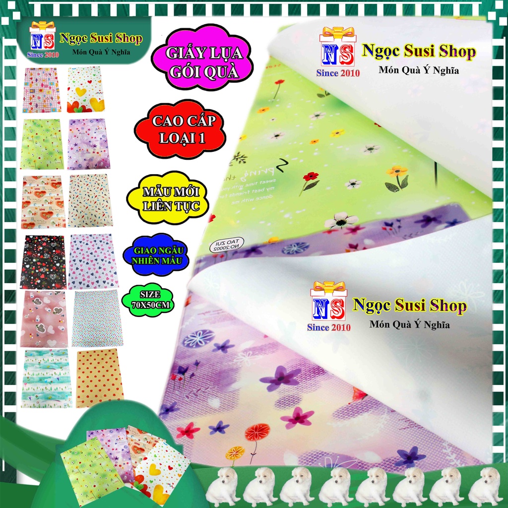 GIẤY GÓI QUÀ LỤA LOẠI TỐT SIZE 70X50CM DÙNG ĐỂ GÓI HỘP QUÀ TRANG TRÍ SIÊU ĐẸP - GIẤY GÓI QUÀ CAO CẤP
