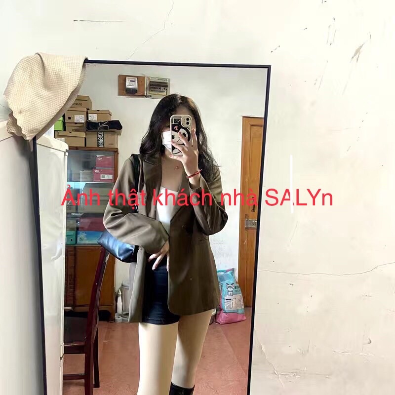 [ Sẵn] Áo blazer nữ áo vest khoác ngoài phong cách hàn quốc màu đen nâu tây kẻ 2 lớp 1 lớp kozoda | BigBuy360 - bigbuy360.vn