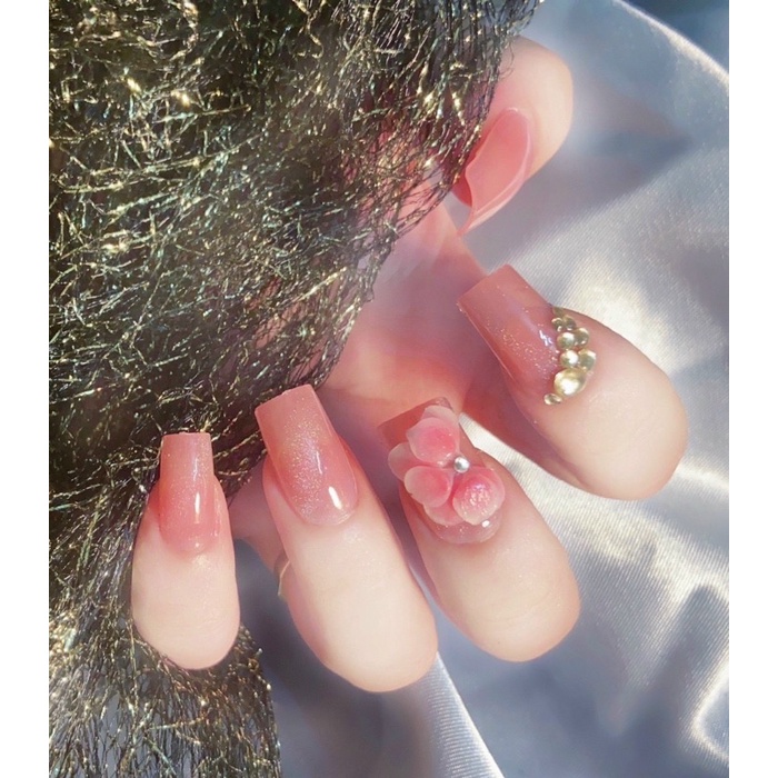 Móng Tay Giả Đính Đá QQ Nail Box 24 Móng Giả Đính Đá Cao Cấp