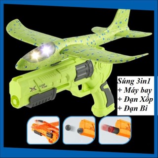 Máy bay đồ chơi ⚡𝗙𝗥𝗘𝗘 𝗦𝗛𝗜𝗣⚡ Máy bay xốp 3IN1, chịu được va đập tốt