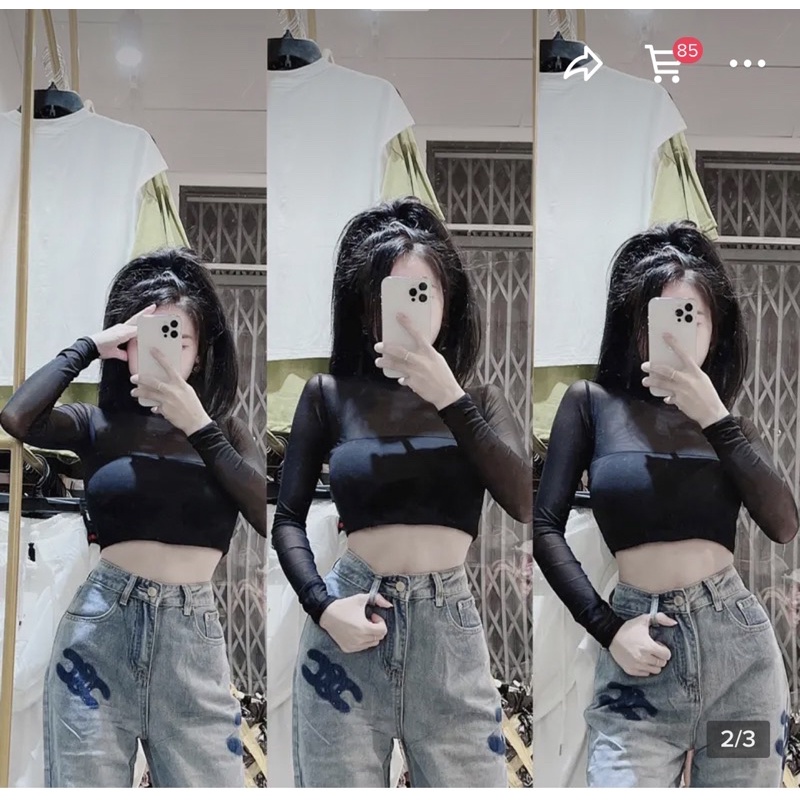 🎀ÁO THUN PHA LƯỚI TAY DÀI