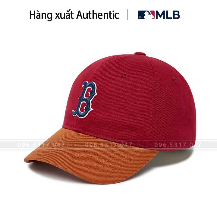 Mũ Nón Kết Boston NY MLB Hàng Nhập, Phong Cách Hàn Quốc, Hàn Nhập Đầy Đủ Tem, Mũ Color Block Ball Cap BOSTON REDSOX