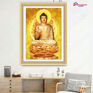 Tranh thêu chữ thập phật a di đà 50cm x 70cm