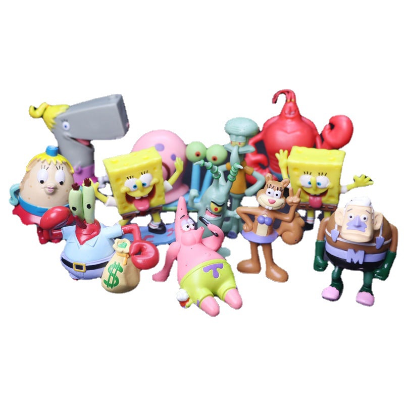 Mô Hình Nhân Vật Pie Daxing Bạch Tuộc Và Cua Trong Phim Hoạt Hình SpongeBob