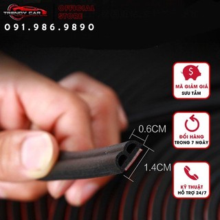 8met Gioăng cao su chống ồn chữ B cho ô tô | Ron cao su chữ B cách âm chống ồn cho xe hơi