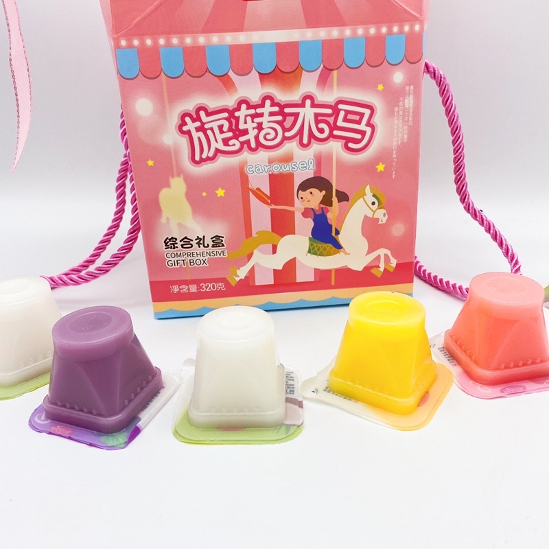 Hộp THẠCH rau câu HOA QUẢ MIX VỊ