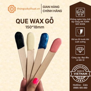 1 kg QUE GỖ WAX LÔNG vuốt cạnh đẹp 113mm 135mm 145mm 150mm quét phết wax tẩy lông nách lông chân