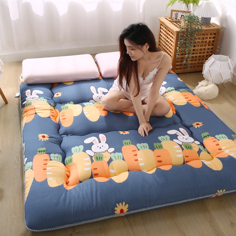 Nệm Topper _ Nệm bông xuất nhật dày 7-8cm , Đệm trải sàn đủ size 1m 1m2 1m4 1m6 1m8 dài 2m