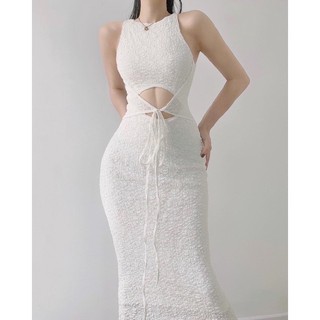 [HÀNG SẴN] Đầm ren thắt nơ eo