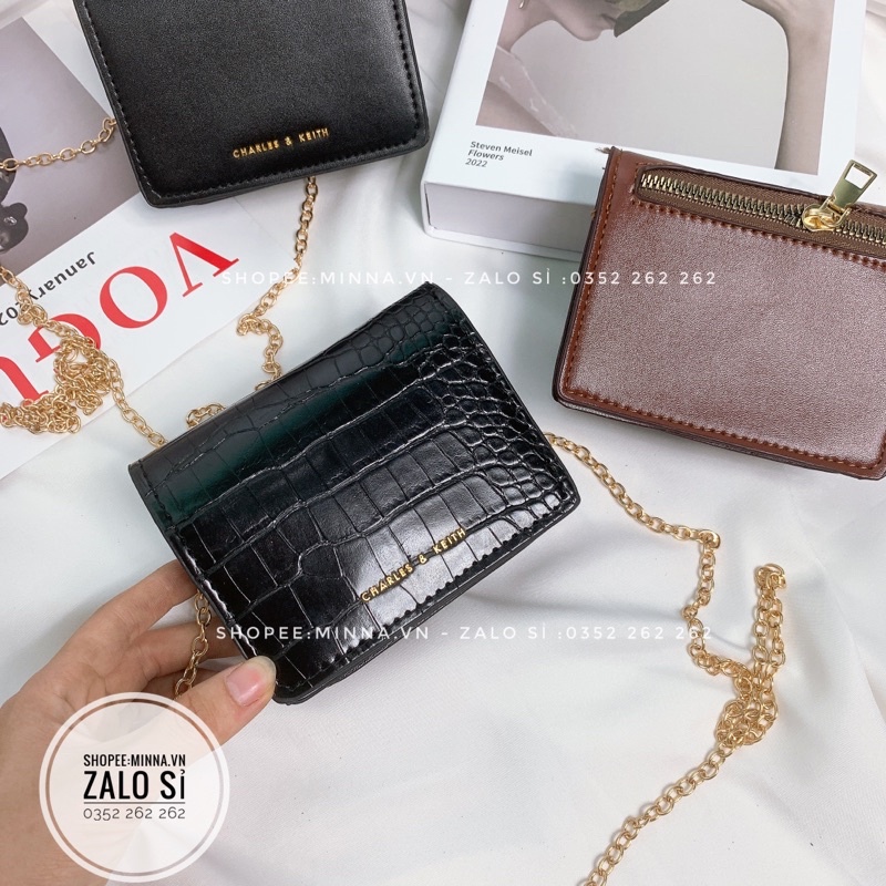Túi đeo chéo mini nữ size 12 có ngăn kéo khoá mặt sau