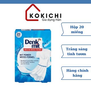 Giấy tẩy trắng quần áo denkmit hộp 20 miếng