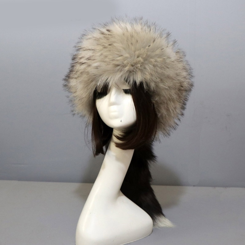 Mũ Trùm Đầu Vải Lông Dày Dặn Giữ Ấm Mùa Đông Có Đuôi Ushanka Phong Cách Nga Dành Cho Nữ