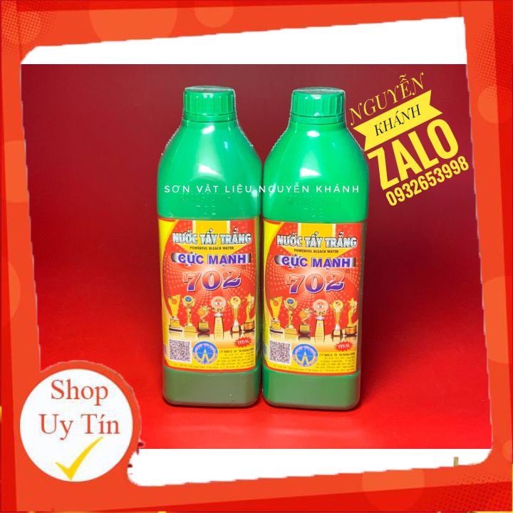 Nước tẩy trắng cực mạnh 702 - chai 1000ml (vệ sinh lốc máy, đầu bò xe máy,..)