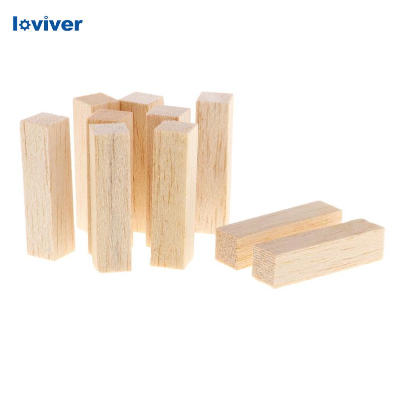Set 10 Khối Gỗ Balsa Hình Vuông 80mm Chưa Hoàn Thiện