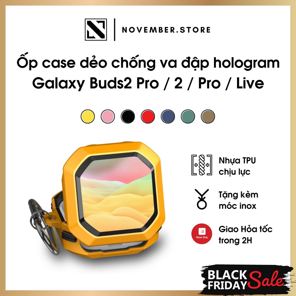 Ốp case Galaxy Buds2 Pro / Buds 2 / Buds Pro / Buds Live hologram chốn