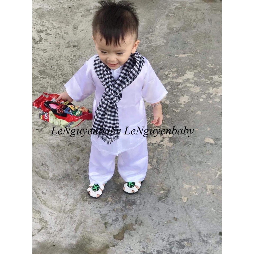 Bà ba Trắng cho bé 🎁 FREESHIP 🎁 - Lụa mềm mại, mát mẻ thấm hút mồ hôi, kiểu dáng xinh xắn