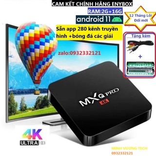 Hình ảnh Android TV box MXQ PRO 4K Android:11. Đã cài sãn xem truyền hình trên 280 kênh YouTube VV Tặng pin+dây av chính hãng