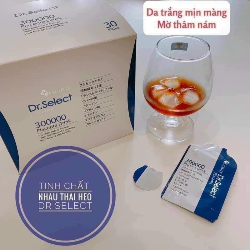 Dr Select Plasenta 300000 Nước Uống Nhau Thai Mang Thanh Xuân Về Cho Bạn Hộp 30 Gói