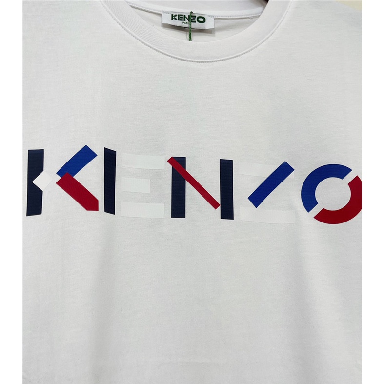 Áo Thun cotton Tay Ngắn Cổ Tròn In Chữ Kenz0 Cá Tính Cho Nam Size S-4XL