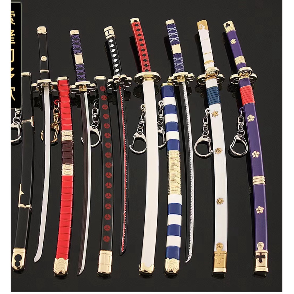 ( Tặng Kệ ) Móc Khóa kiếm gỗ zoro roronoa, shusui onepiece, katana zenitsu kitetsu kimetsu no yaiba