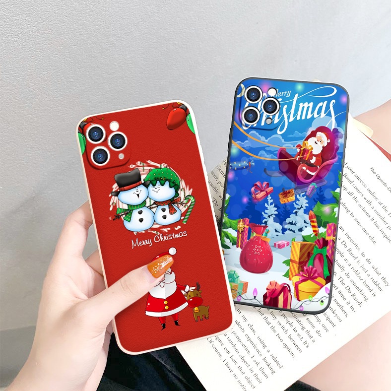 Ốp iphone cạnh vuông bảo vệ cam giáng sinh ấm áp 6/6splus/7/7plus/8/8plus/x/xr/xs/11/12/13/14/pro/max/plus/promax