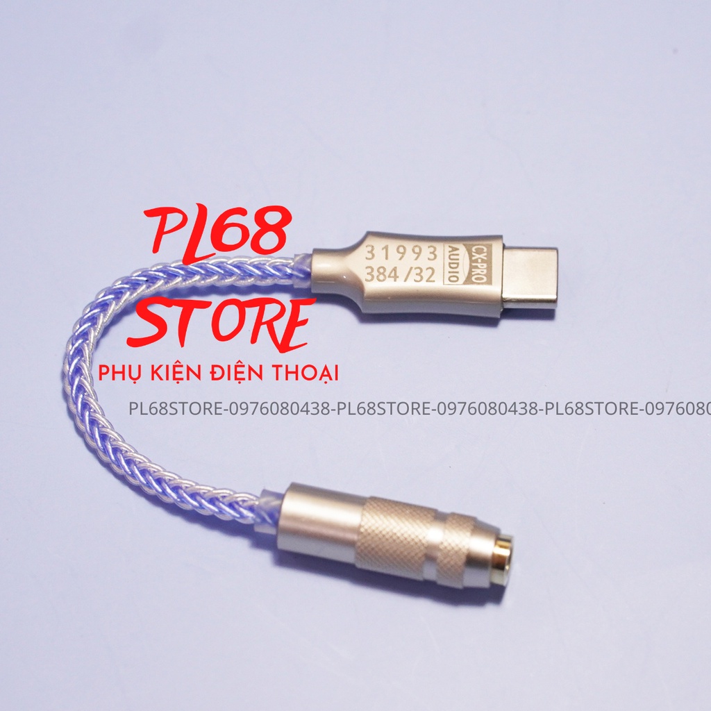Jack Chuyển Tai Nghe 3.5 Sang Type C Bản Pro Có DAC Dùng Cho Sa.Sung, Huawei, HTC, Google Pixel, Xiaomi, Sny, Tablet Táo