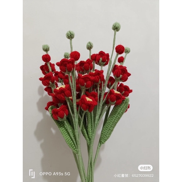 Hoa chuông len handmade cực xinh. hoa làm quà,trang trí nhà bàn làm việc