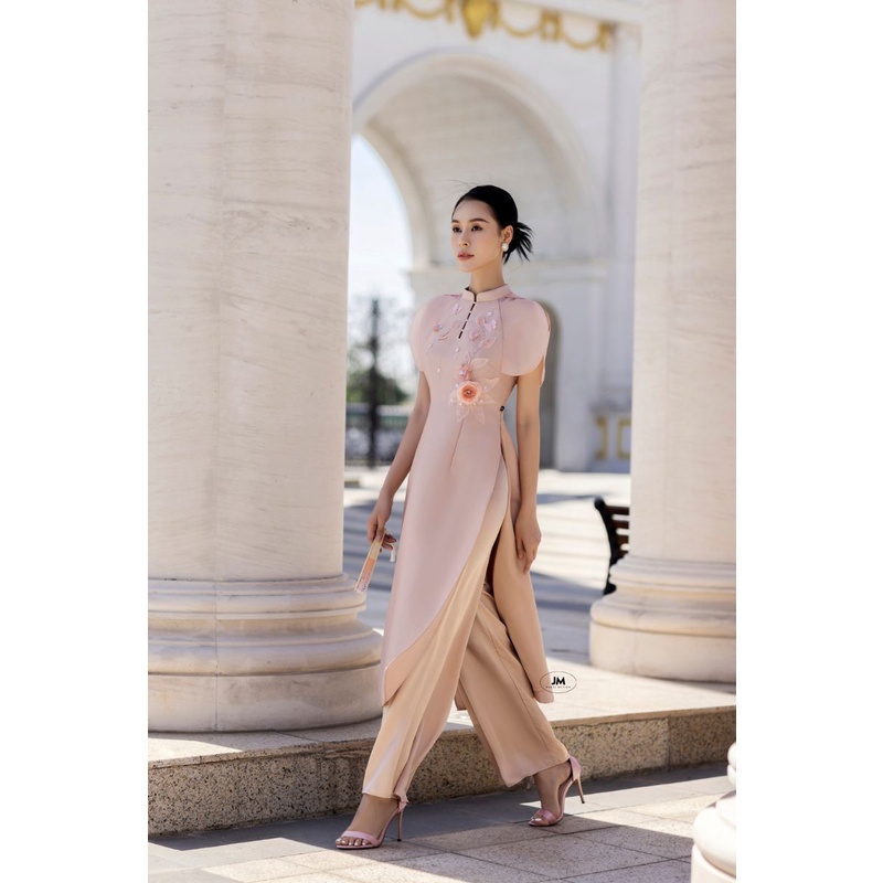 JM Dress Desgin - Áo dài cổ tàu tay raplang 2M18.2211TF