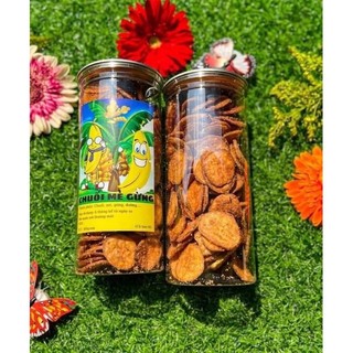 Chuối sấy mè gừng - lon pet 300g