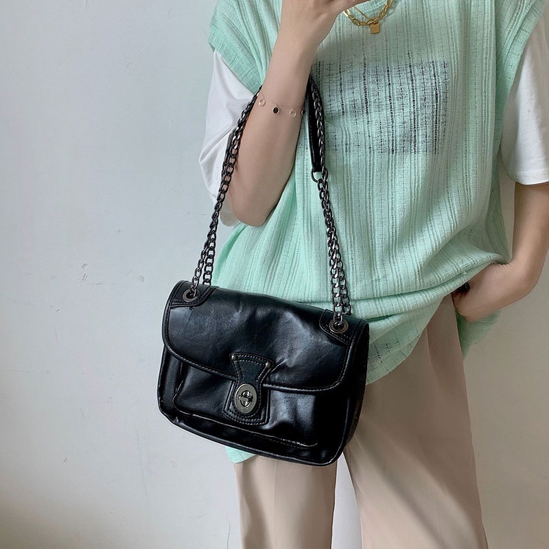 MISCHA Túi Đeo Vai Sức Chứa Lớn Hình Vuông Phong Cách retro Thời Trang