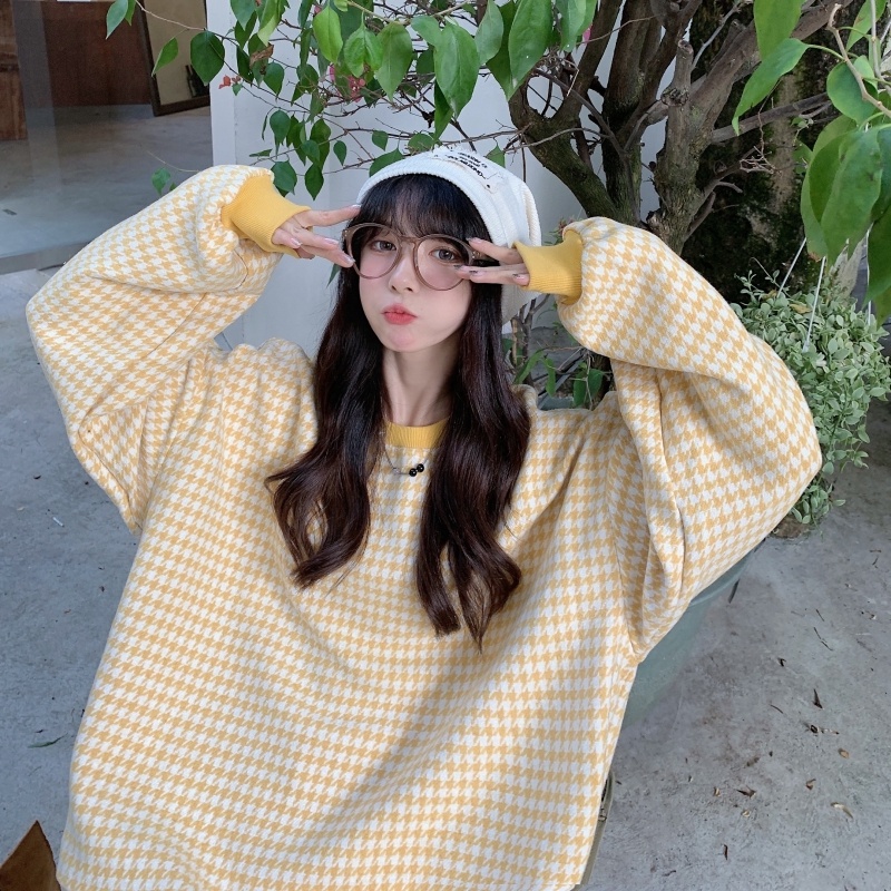 Áo Nỉ Nữ Dài Trung Bình Cổ Tròn In Hình Chim