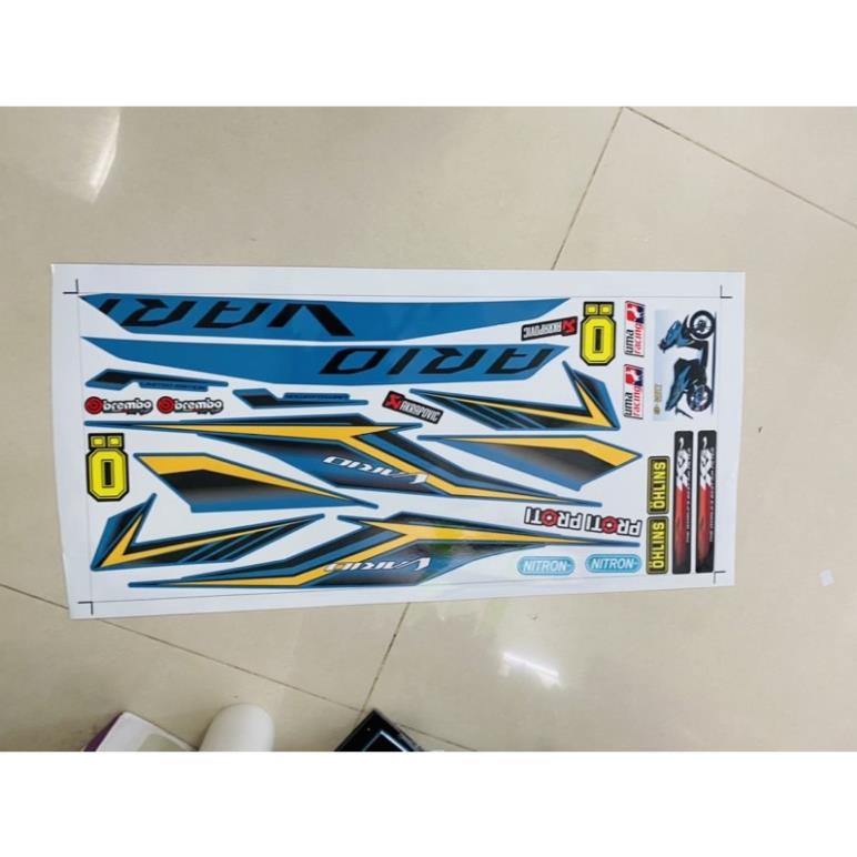 DECAL PVC 5 LỚP CHẤT LƯỢNG CAO Tem rời vario 2017 xanh