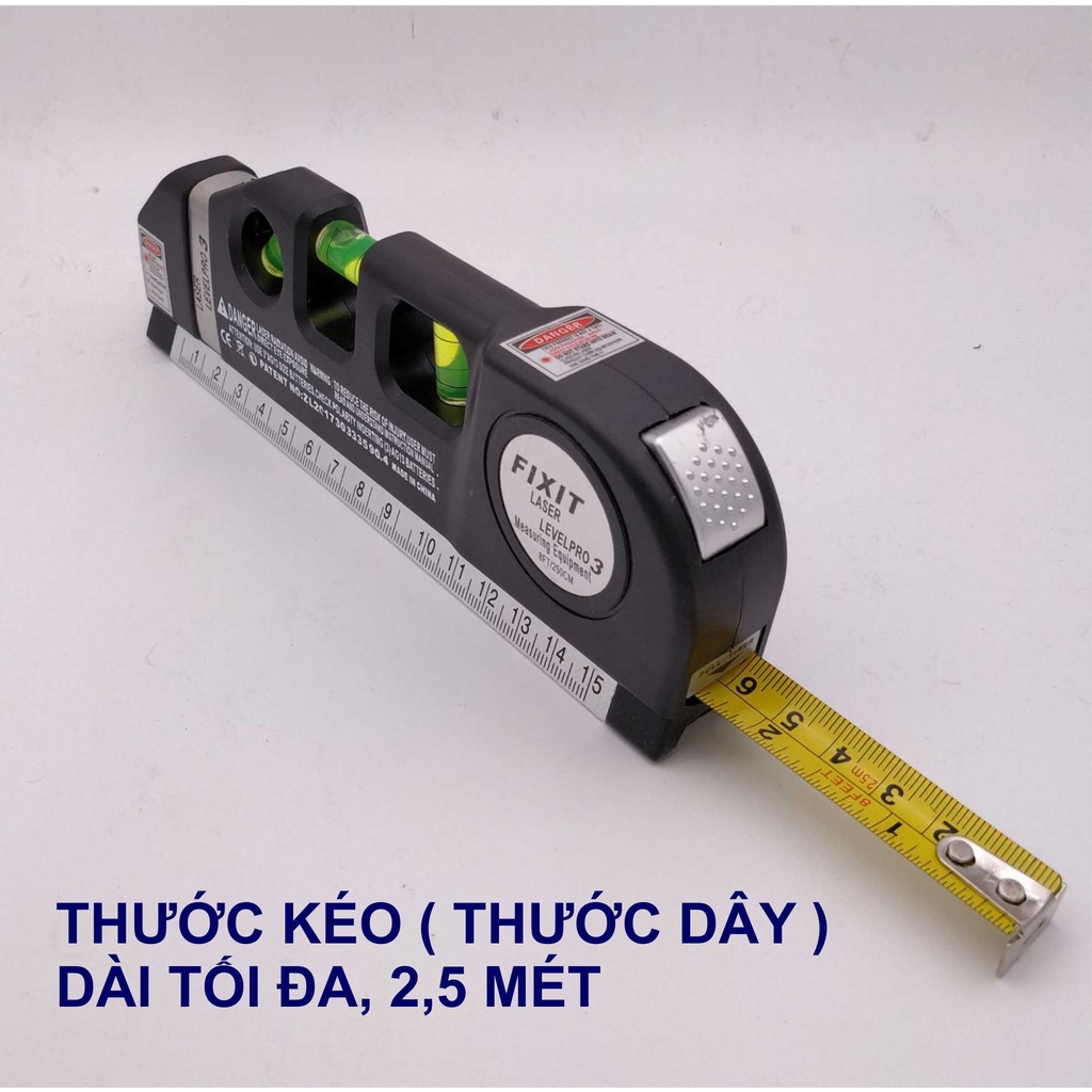 THƯỚC ĐO ĐA NĂNG, ĐO MÉT, ĐO CÂN BẰNG, ĐÈN LA DE LẤY MỨC, 3 CHẾ ĐỘ