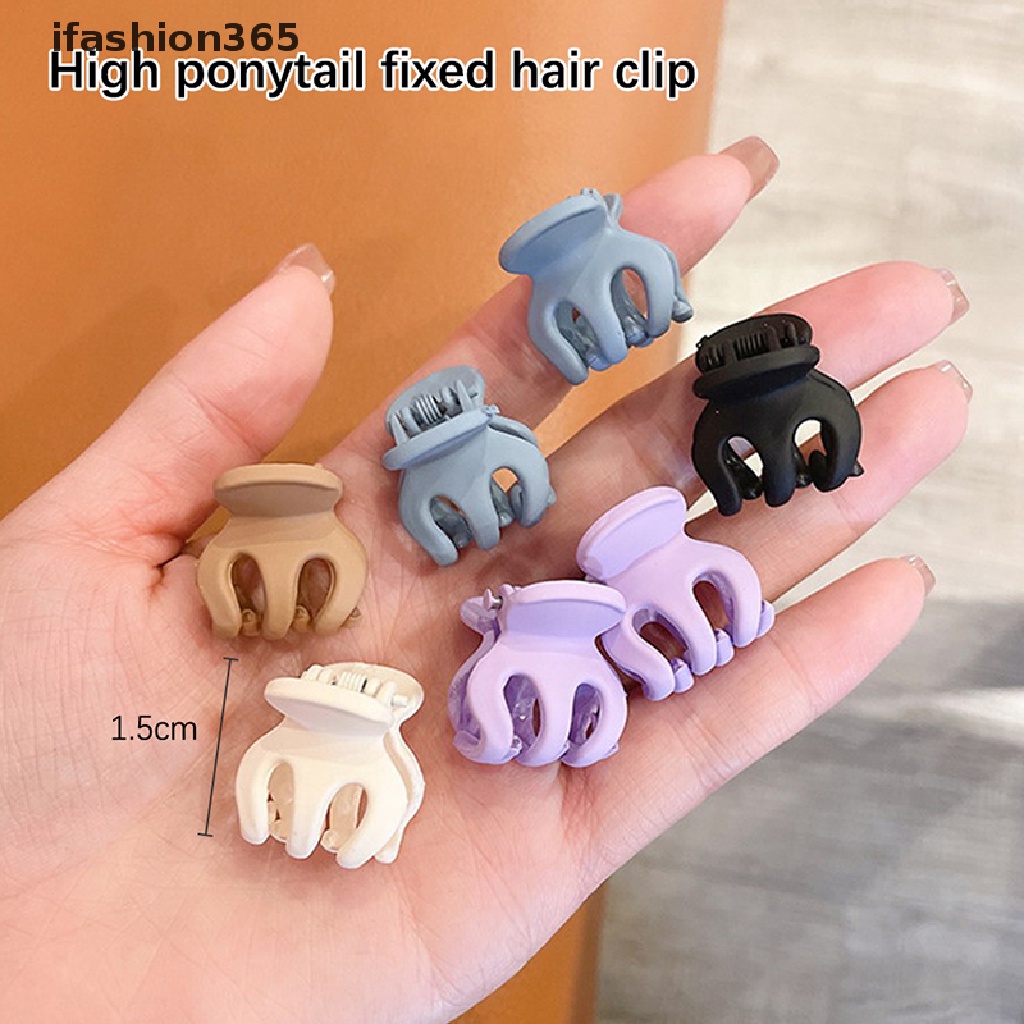 Set 10 Kẹp Tóc Mini Bằng Nhựa Nhám Chống Chảy Xệ Dễ Thương