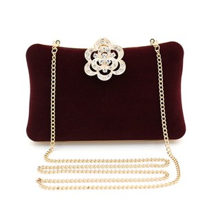 Clutch nhung nắp hoa 486