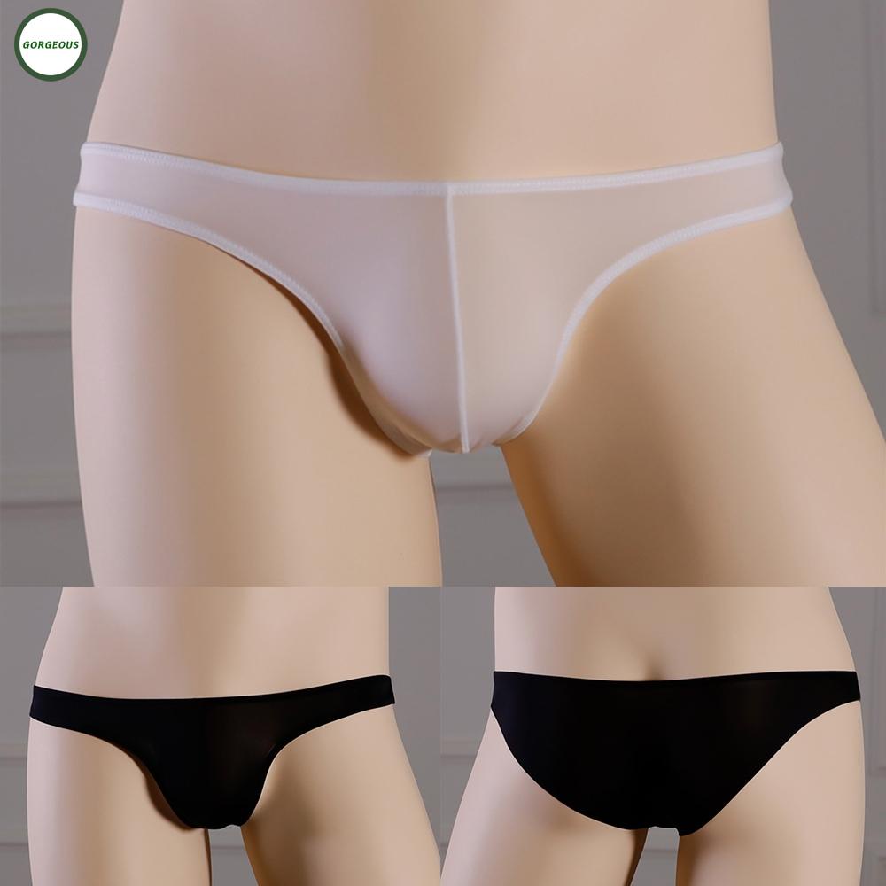GORGEOUS~Men Thong Underpants Underwear Bulge Pouch Comfortable Ice Silk Low Waist