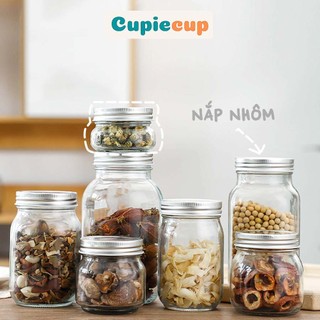 Lọ Thủy Tinh, Hũ Thủy Tinh Nắp Nhôm Bảo Quản Đồ Khô Chống Nấm Mốc Lo002