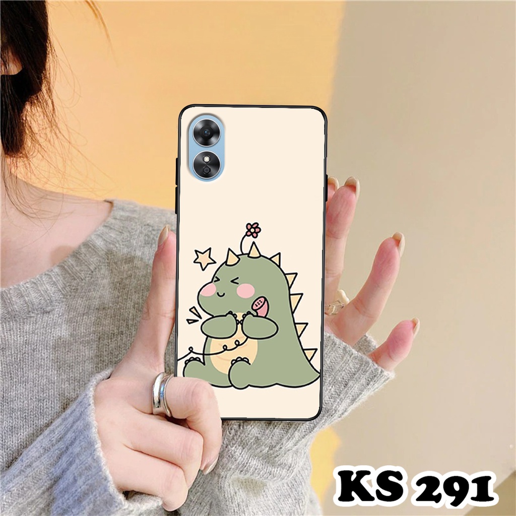 Ốp lưng Oppo A17 - A17k in hình khủng long DinoCute - Chất liệu TPU cao cấp