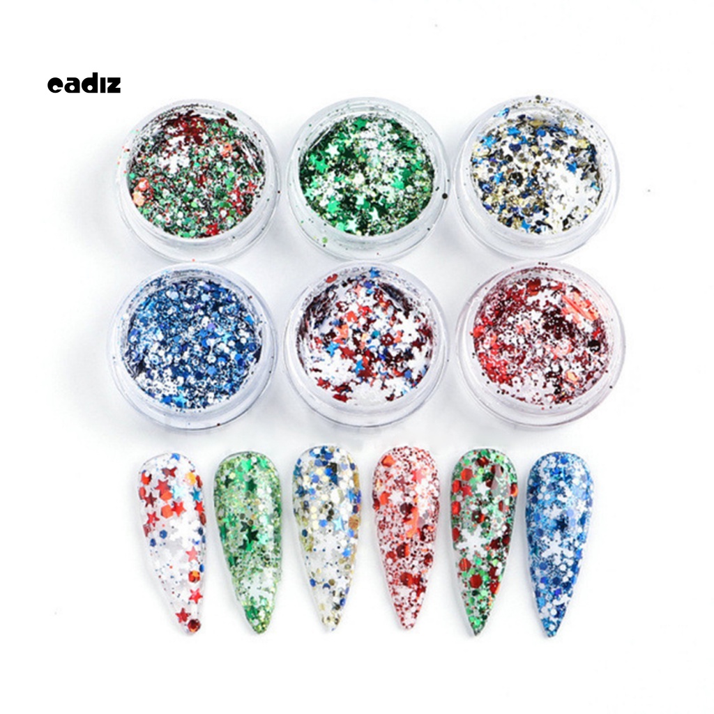 1 Set Phụ Kiện Sequin Trang Trí Móng Màu Sắc Tươi Sáng Dễ Sử Dụng
