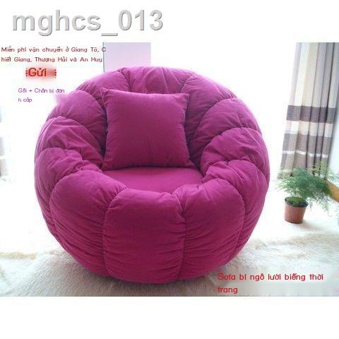 ● ۩ Có thể tháo rời và có thể giặt xoay sofa lười giải trí đơn đôi ghế máy tính phòng khách tatami bí ngô sofa nhỏ