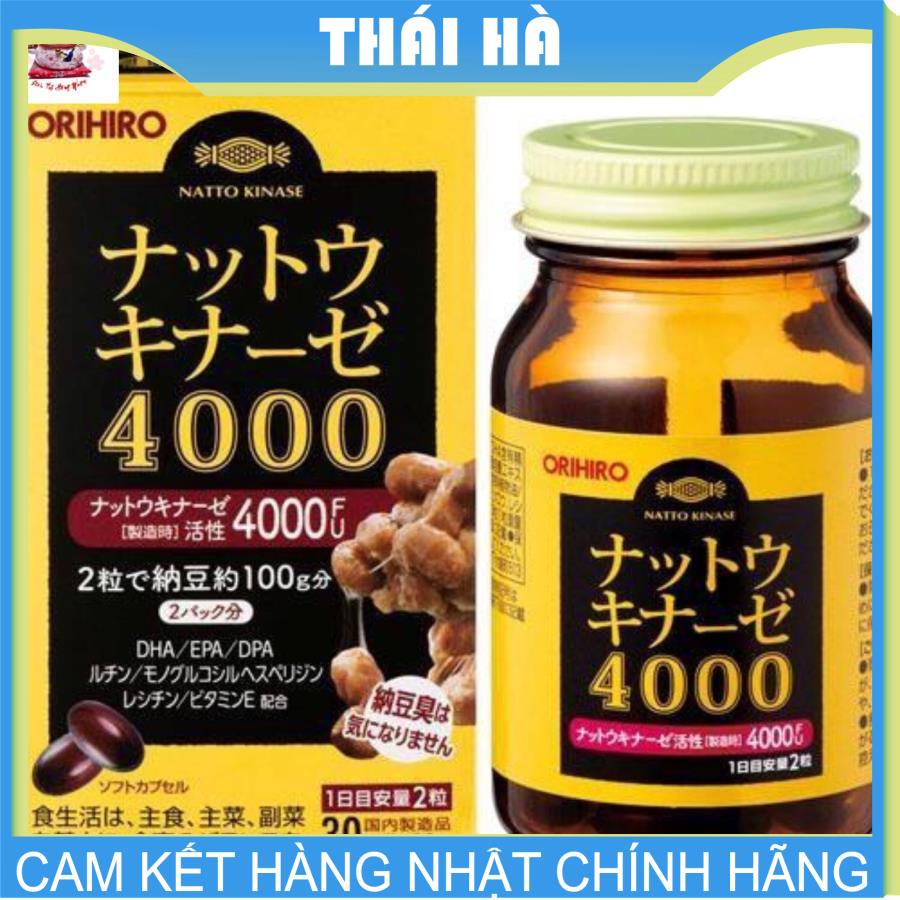 VIÊN UỐNG HỖ TRỢ CHỐNG ĐỘT QUỴ TAI BIẾN 4000FU CỦA NHẬT ORIHIRO (HỘP 60 VIÊN)