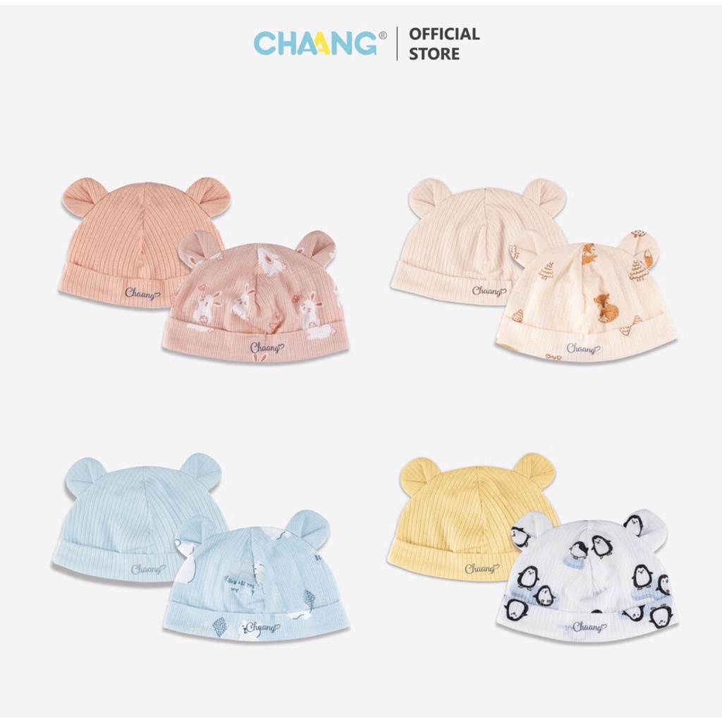 [CHAANG] Sét mũ thóp đội đầu cho bé sơ sinh Chaang