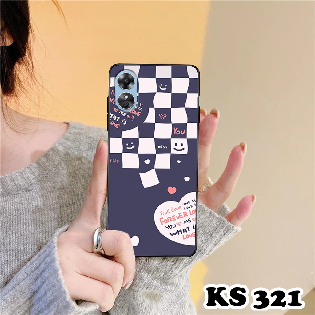 Ốp lưng Oppo A17 - A17k in hình họa tiết caro - Chất liệu TPU cao cấp