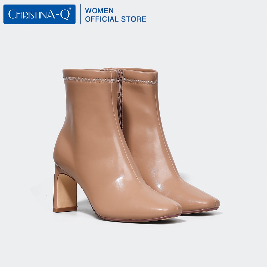 Giày boots nữ mũi vuông ChristinA-Q BOV012